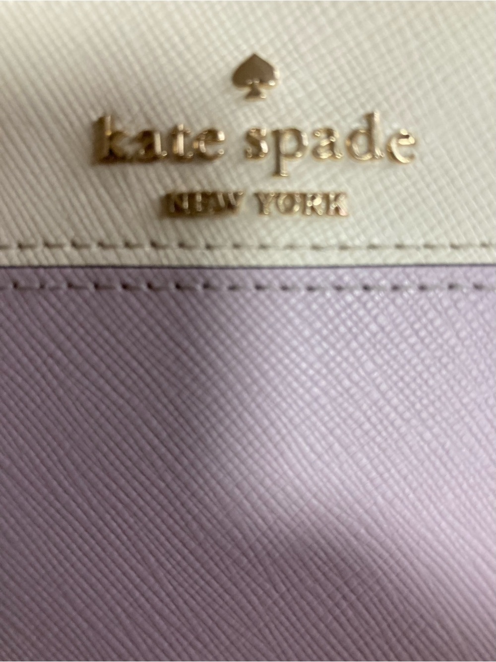 Kate Spade Lucy L Zip Saffiano Leather Wristlet in Lilac Moon Multi EUC - Picture 5 of 13